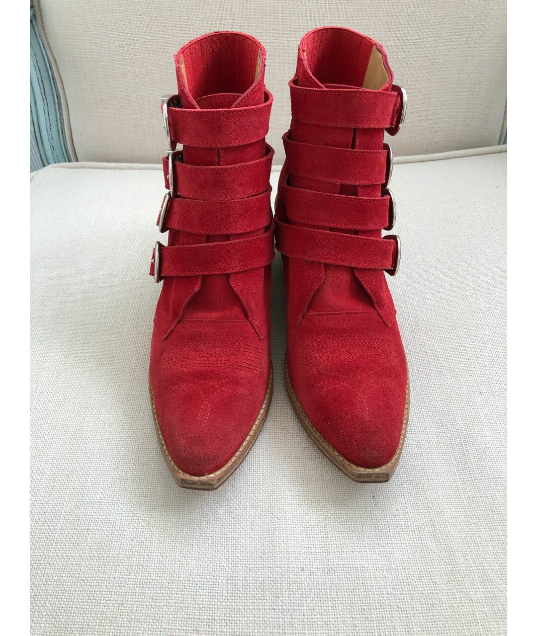 TOGA PULLA Красные замшевые ботинки, фото 2