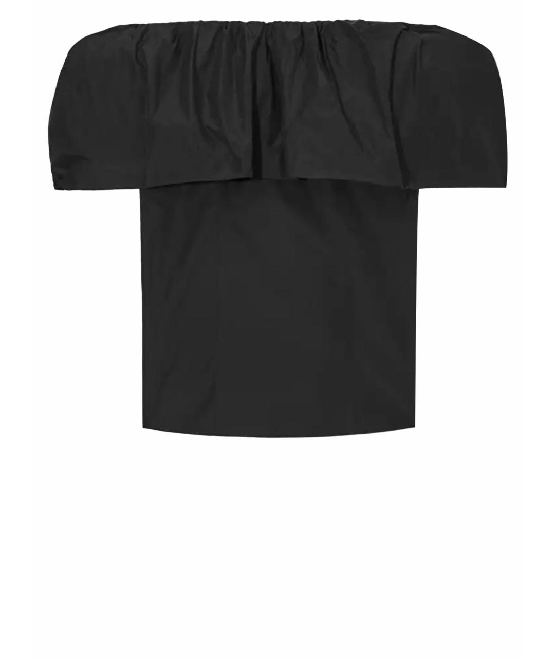 COS Черная хлопко-эластановая блузы, фото 1