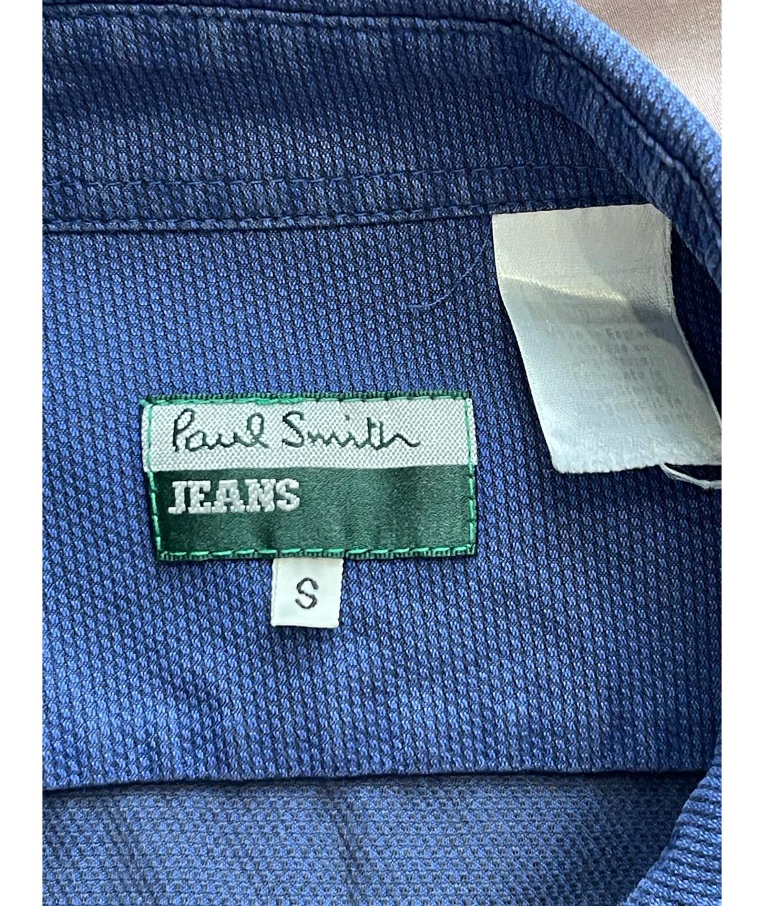 PAUL SMITH Синяя хлопковая рубашка, фото 4