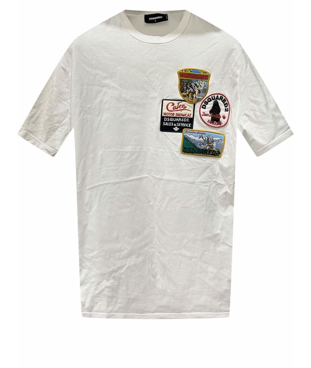 DSQUARED2 Белая хлопковая футболка, фото 1