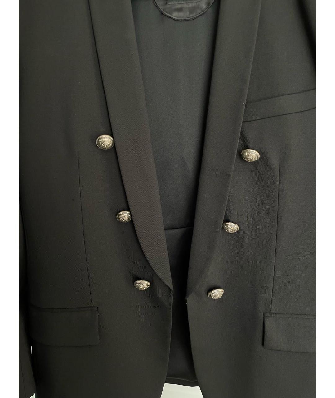 BALMAIN Черный шерстяной пиджак, фото 4