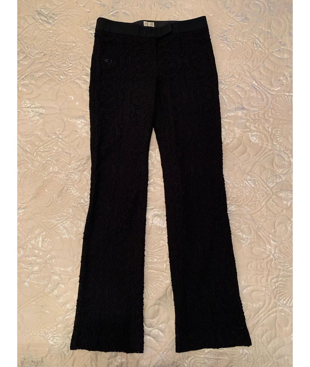 ANTONIO BERARDI Черные хлопко-эластановые прямые брюки, фото 8