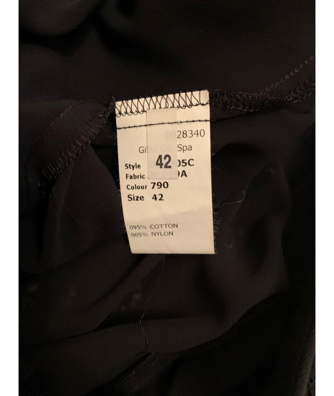 ANTONIO BERARDI Черные хлопко-эластановые прямые брюки, фото 6