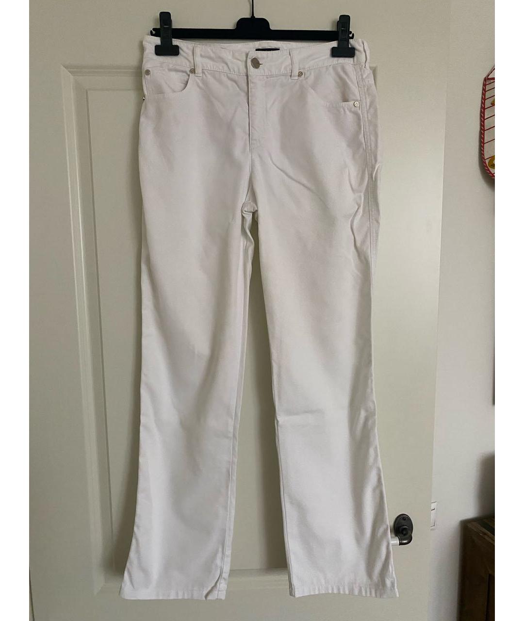 ESCADA Белые хлопковые прямые джинсы, фото 7