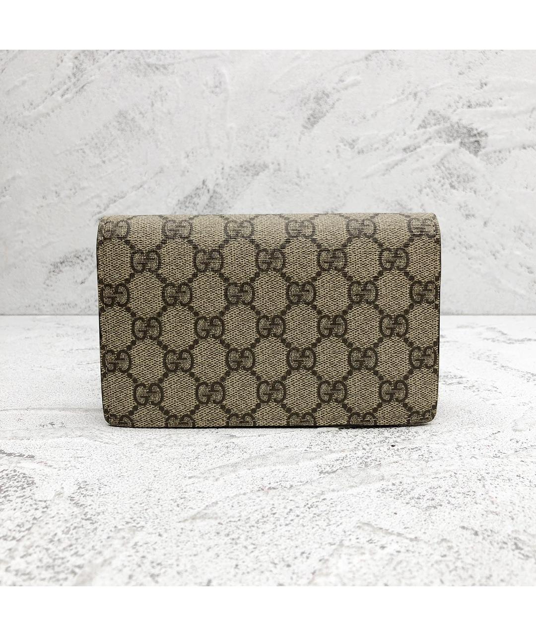 GUCCI Коричневая кожаная сумка через плечо, фото 2