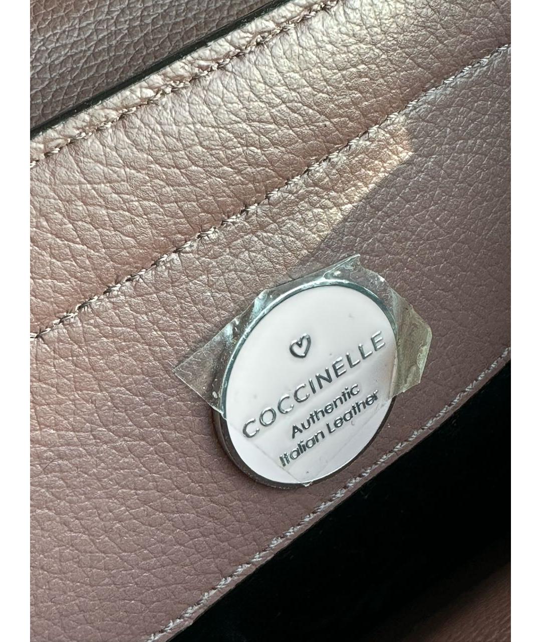 COCCINELLE Розовая кожаная сумка через плечо, фото 4