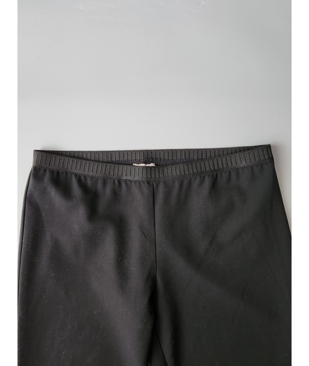 P.A.R.O.S.H. Черные шерстяные прямые брюки, фото 4