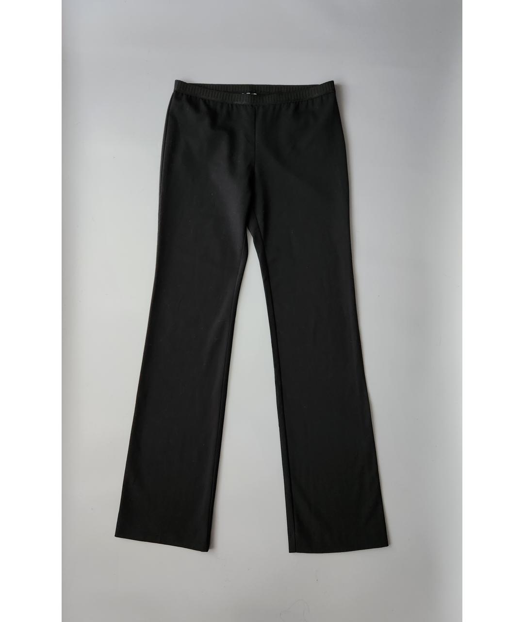 P.A.R.O.S.H. Черные шерстяные прямые брюки, фото 8