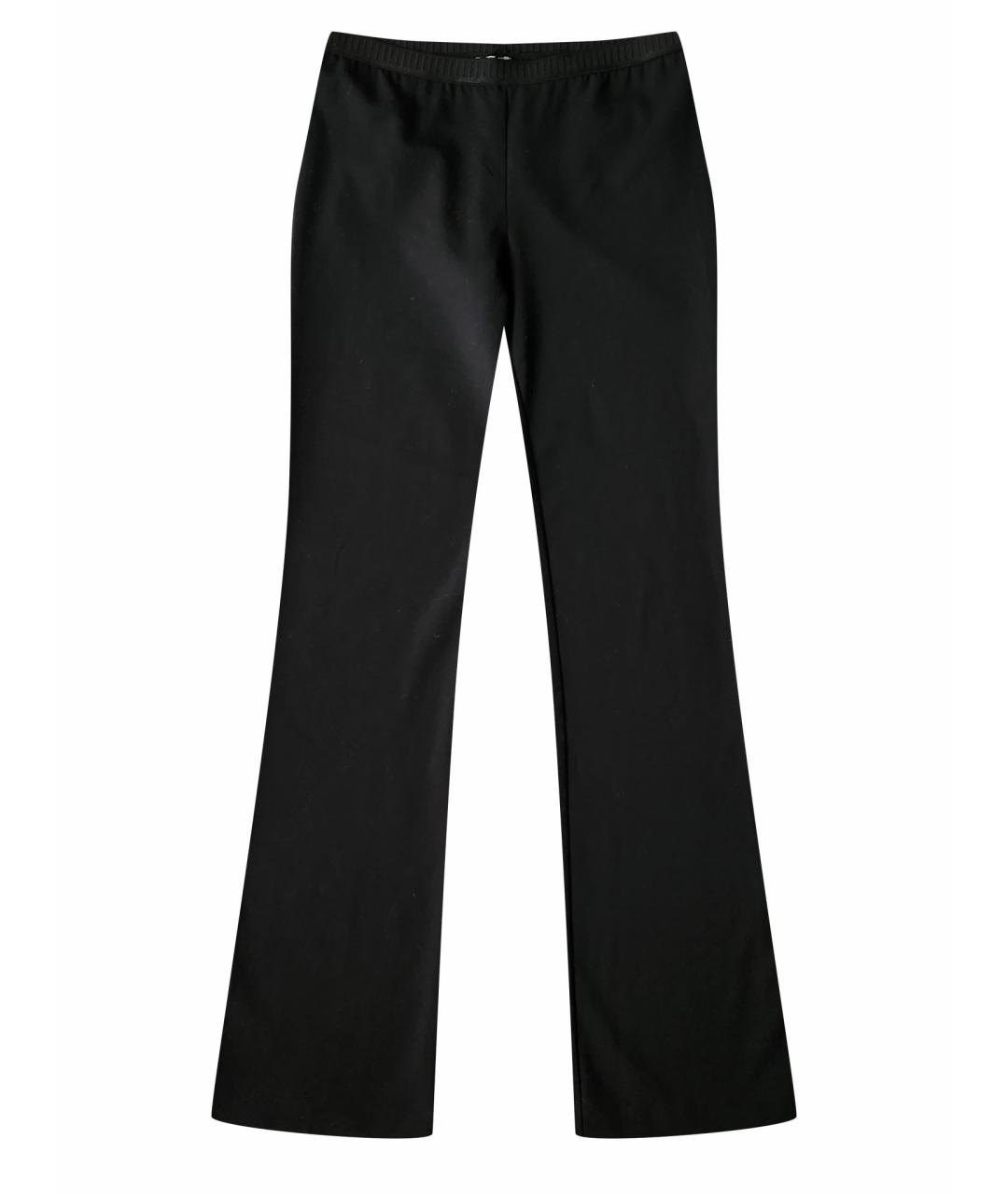 P.A.R.O.S.H. Черные шерстяные прямые брюки, фото 1