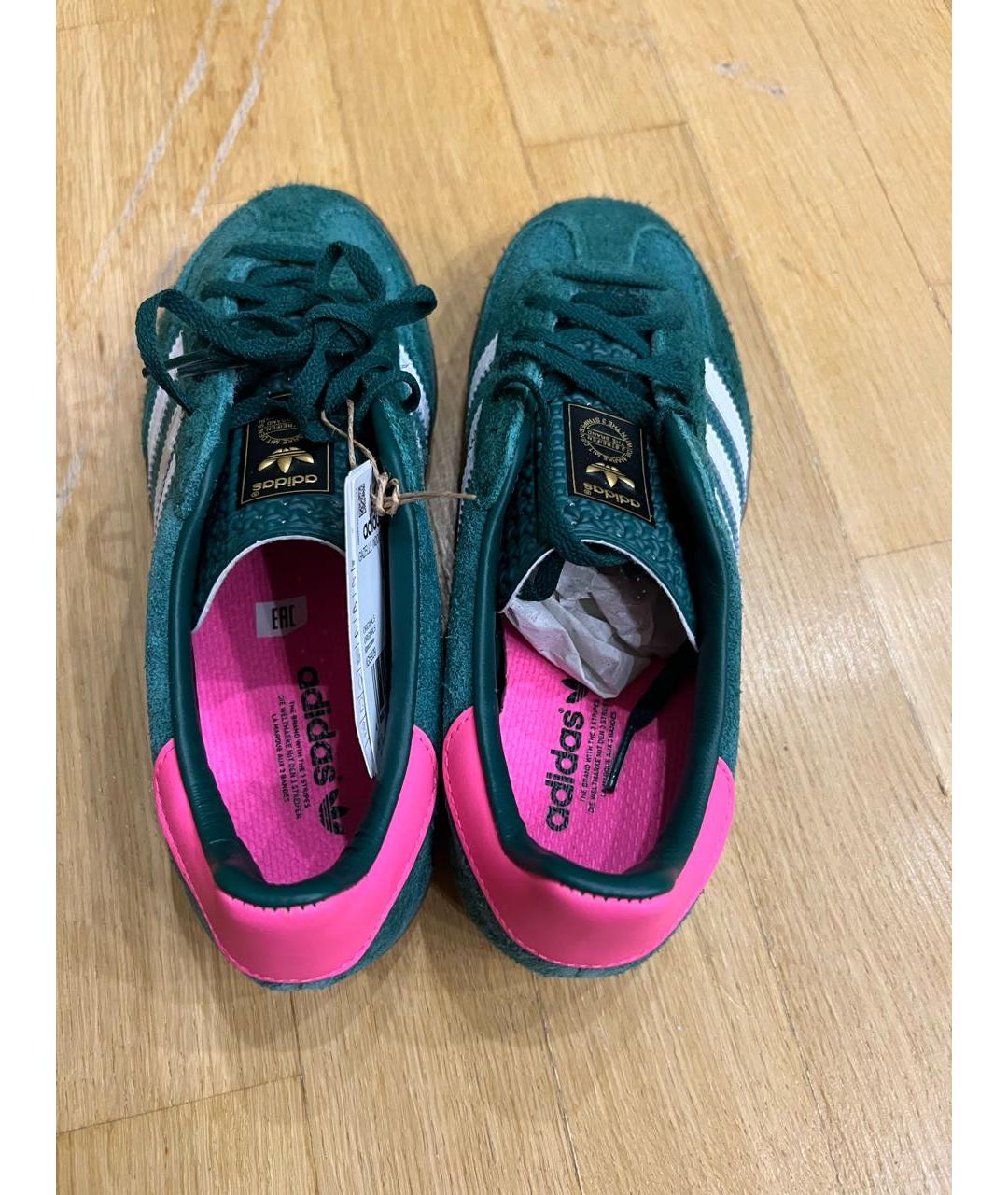 ADIDAS Зеленые замшевые кеды, фото 3