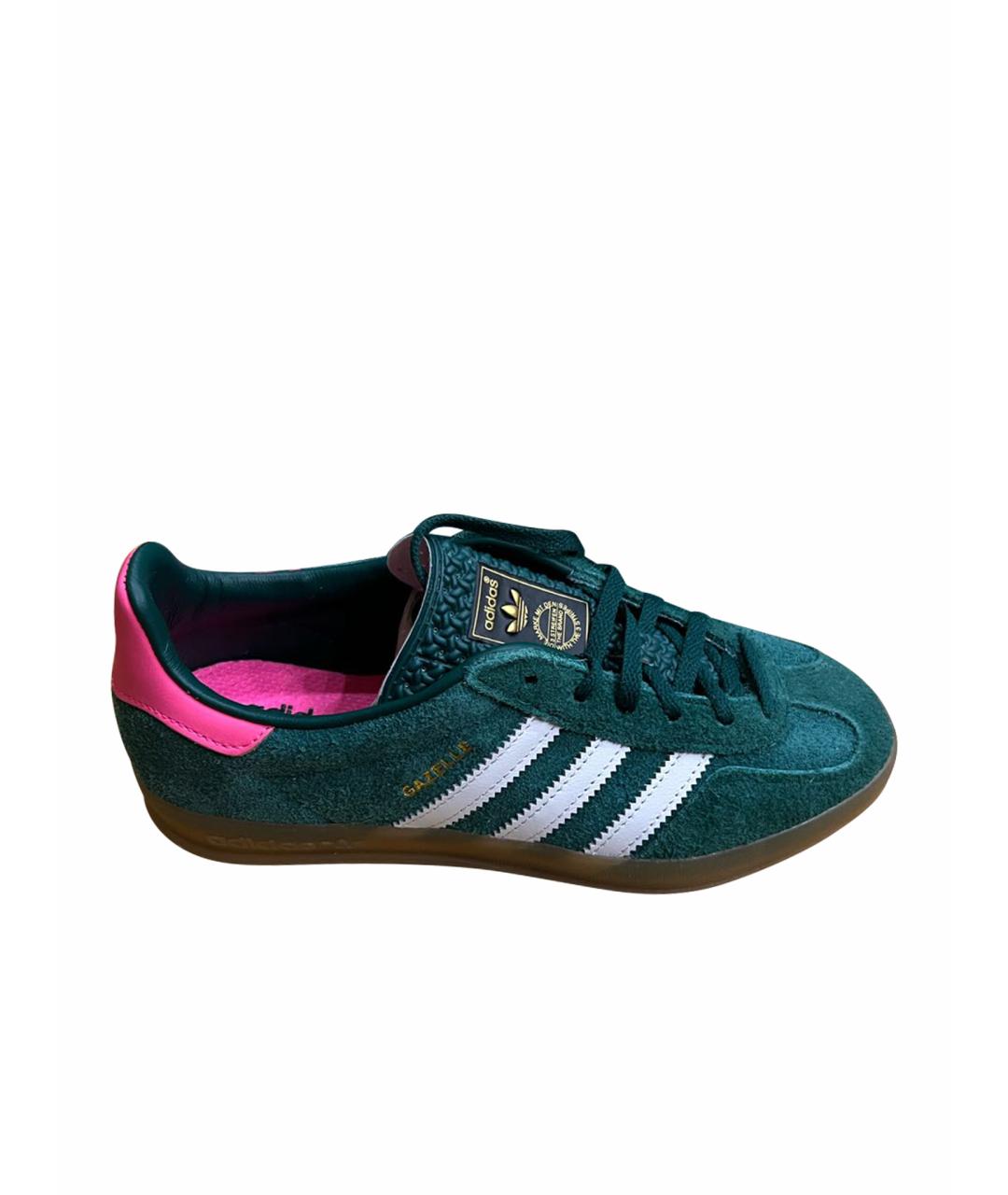 ADIDAS Зеленые замшевые кеды, фото 1