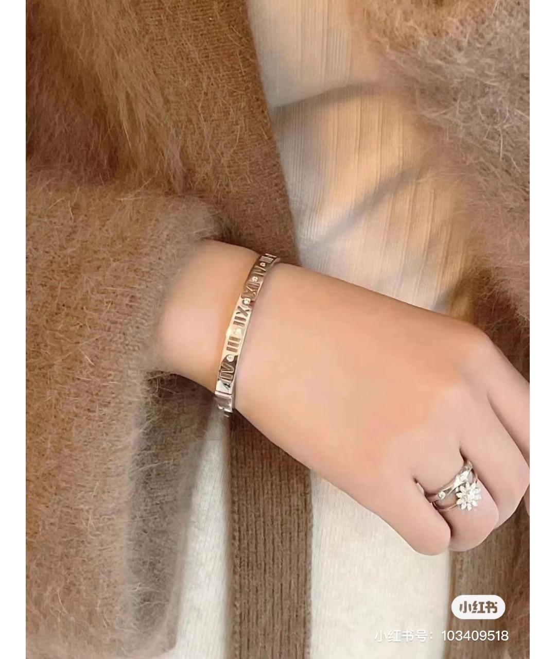 TIFFANY&CO Серебрянный браслет из белого золота, фото 8