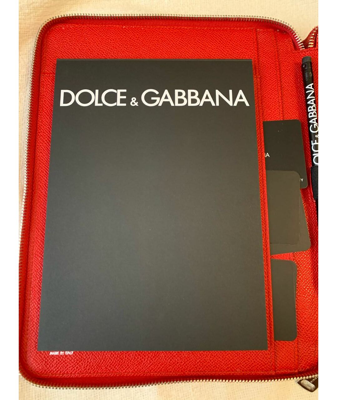 DOLCE&GABBANA Красная кожаная папка для документов, фото 6