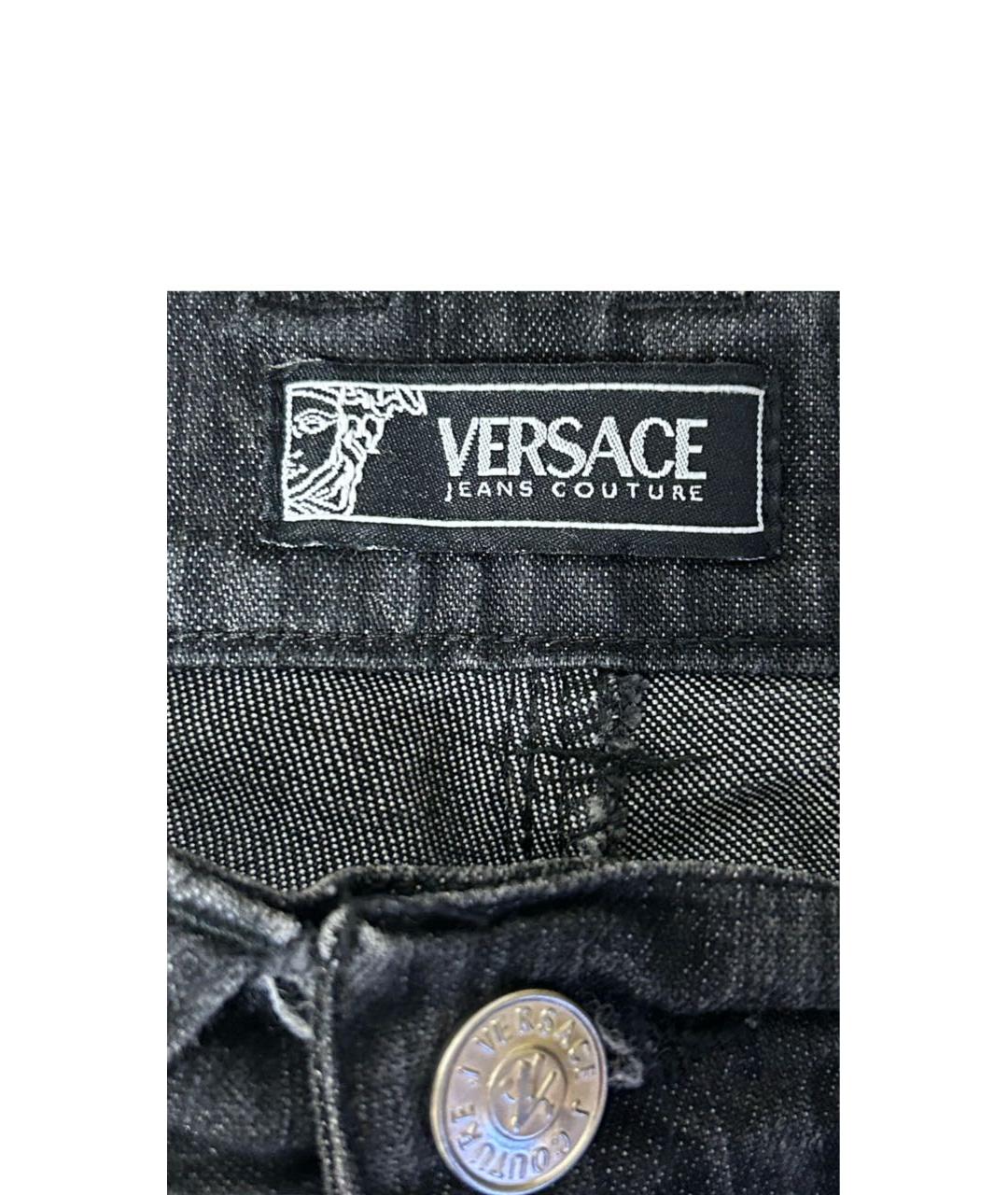 VERSACE JEANS COUTURE Черные деним шорты, фото 2