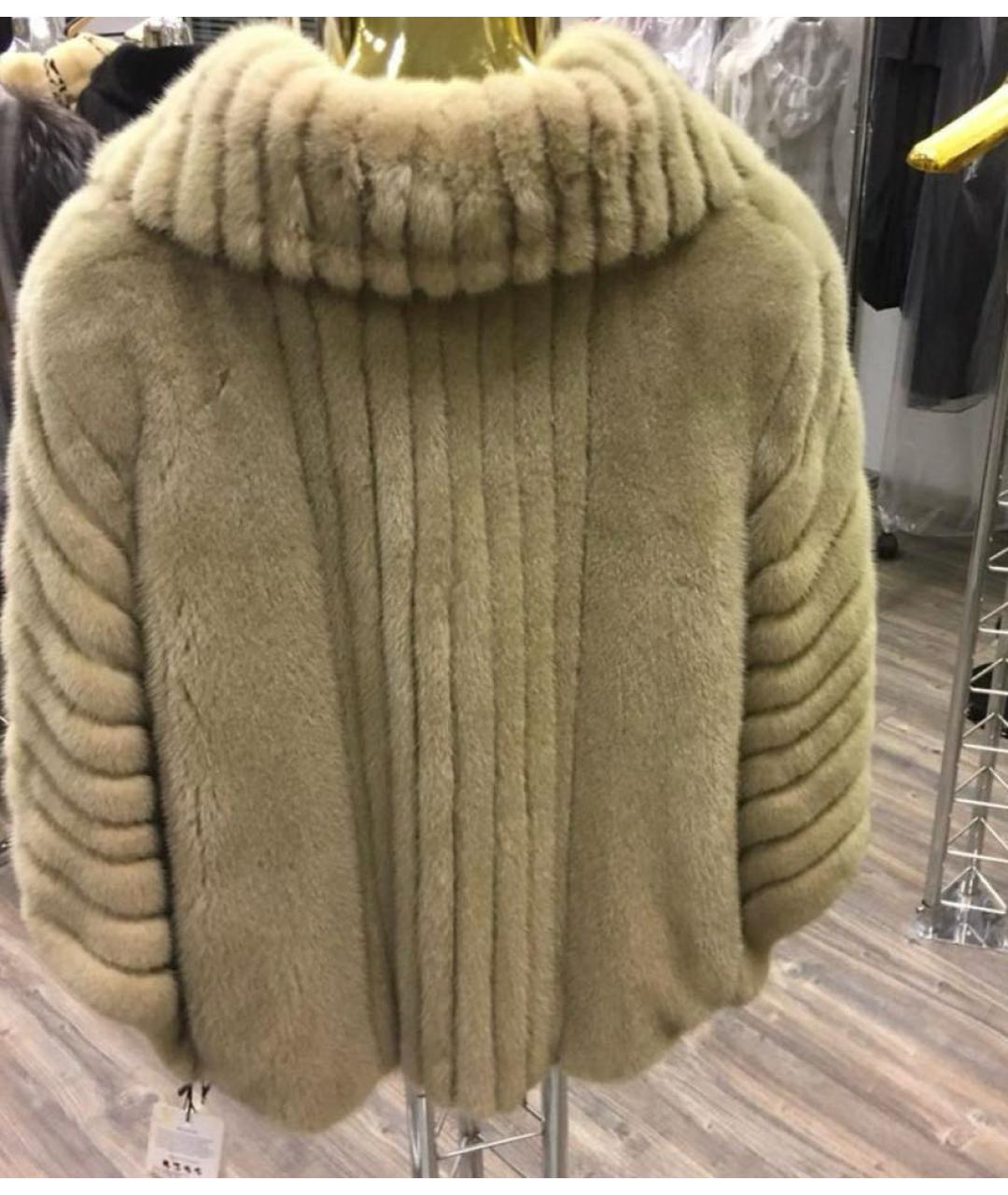 VINICIO PAJARO Бежевая меховая шуба, фото 2