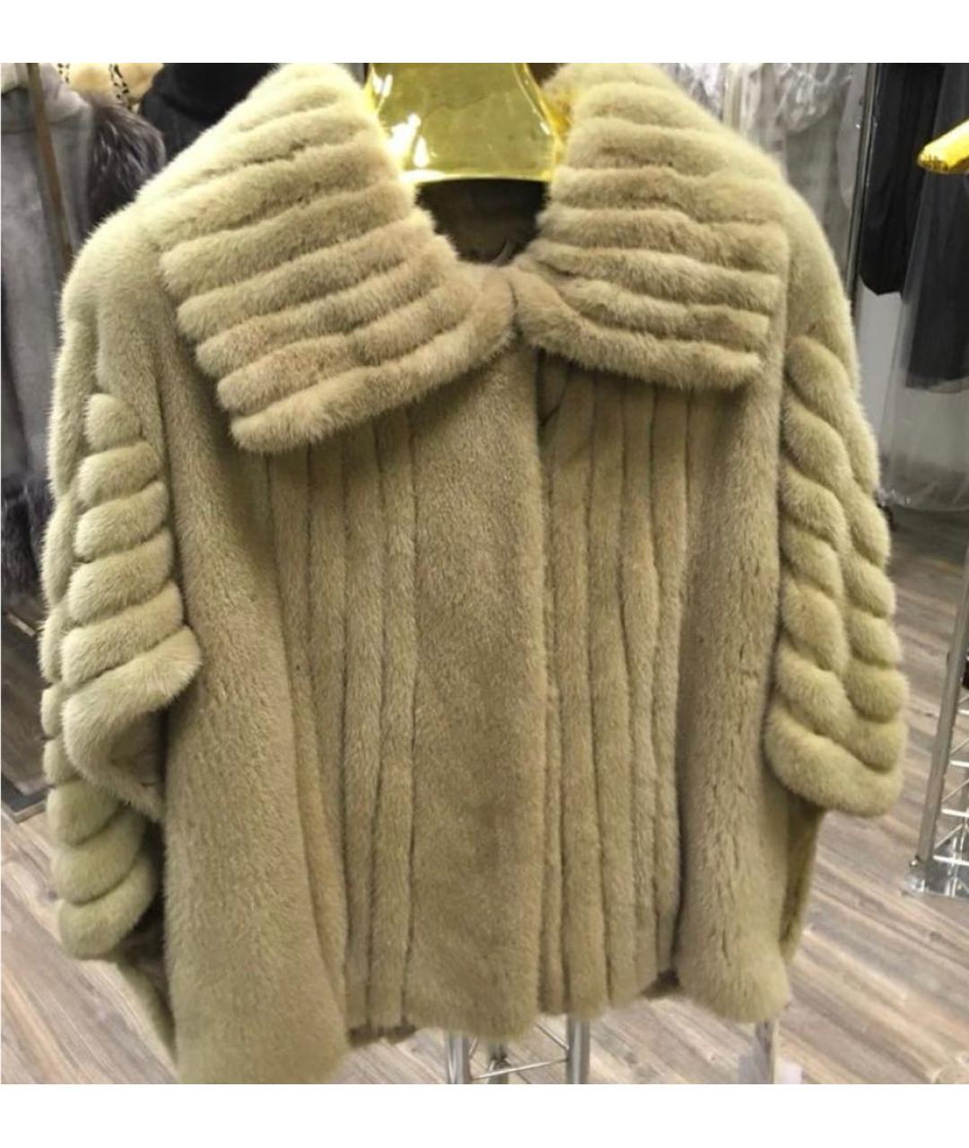 VINICIO PAJARO Бежевая меховая шуба, фото 4