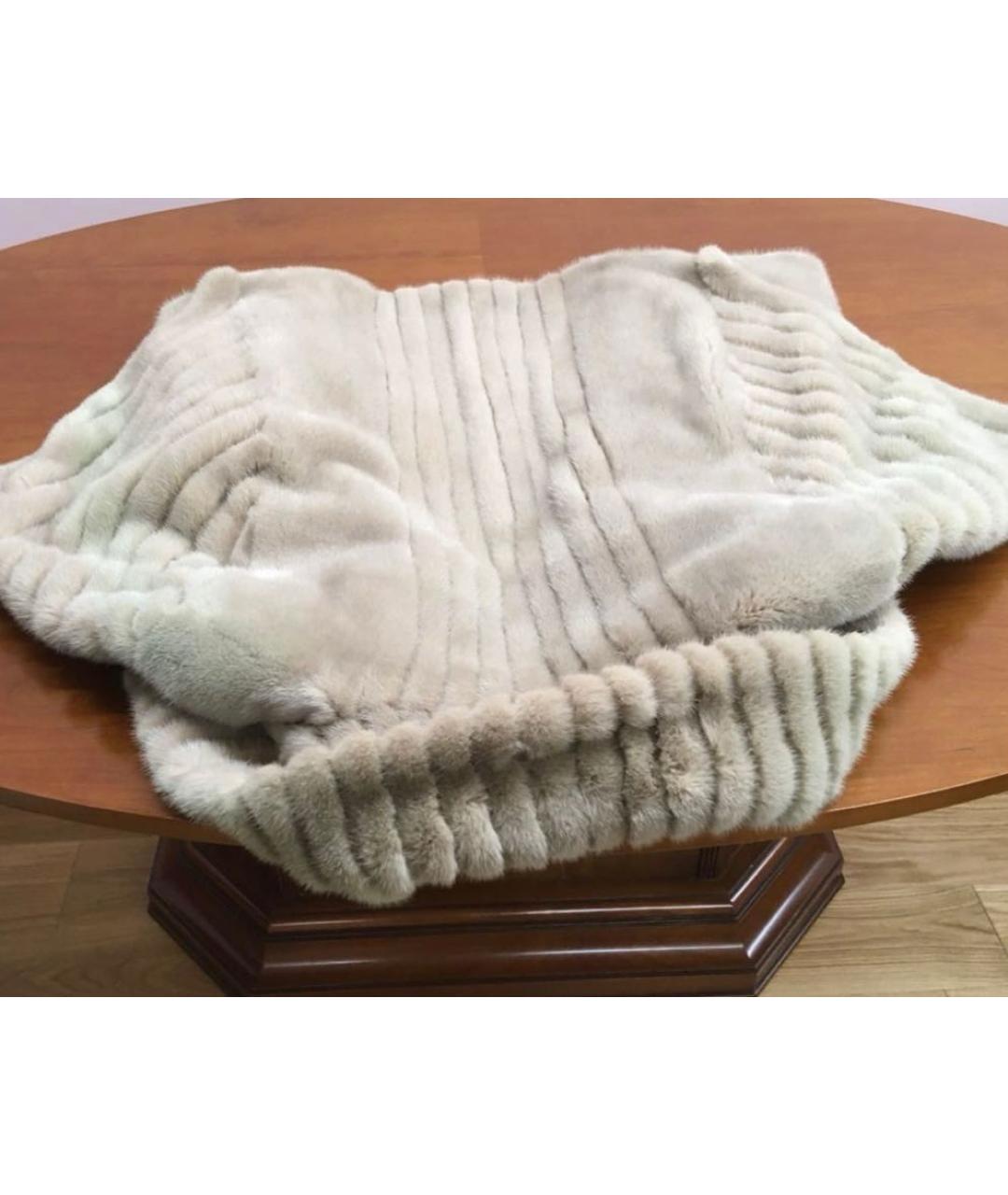 VINICIO PAJARO Бежевая меховая шуба, фото 7