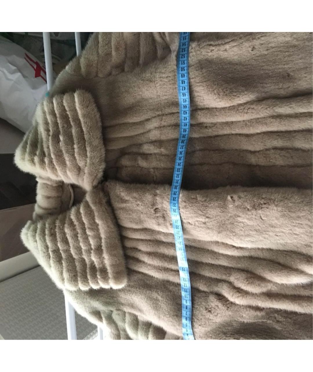 VINICIO PAJARO Бежевая меховая шуба, фото 5