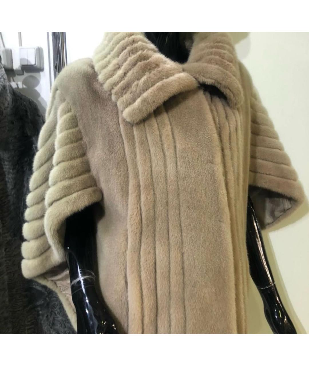 VINICIO PAJARO Бежевая меховая шуба, фото 6