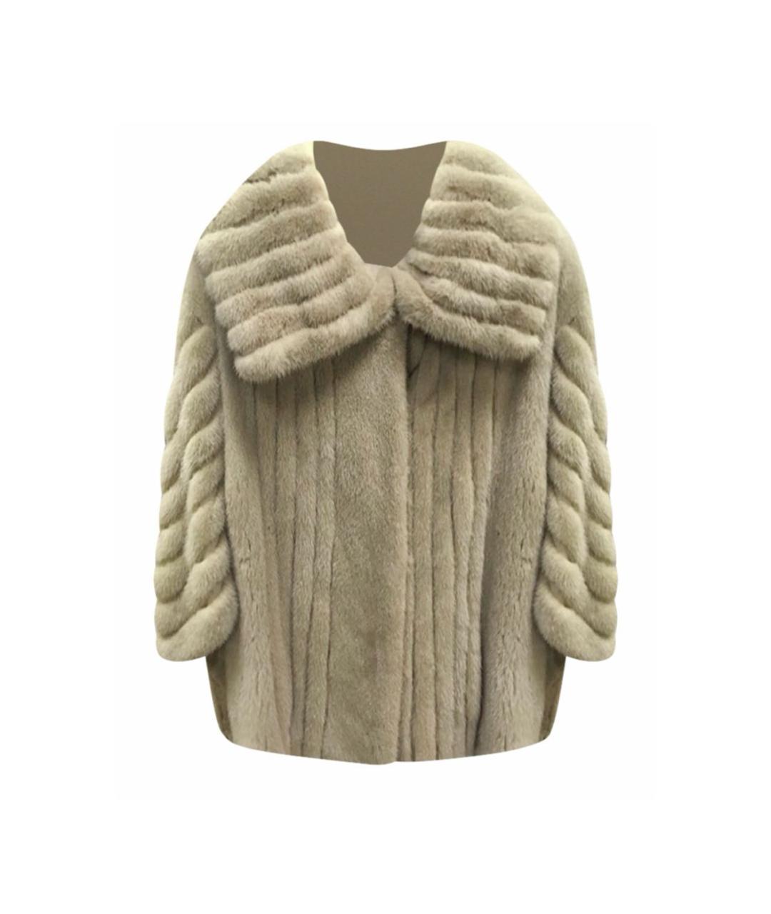 VINICIO PAJARO Бежевая меховая шуба, фото 9