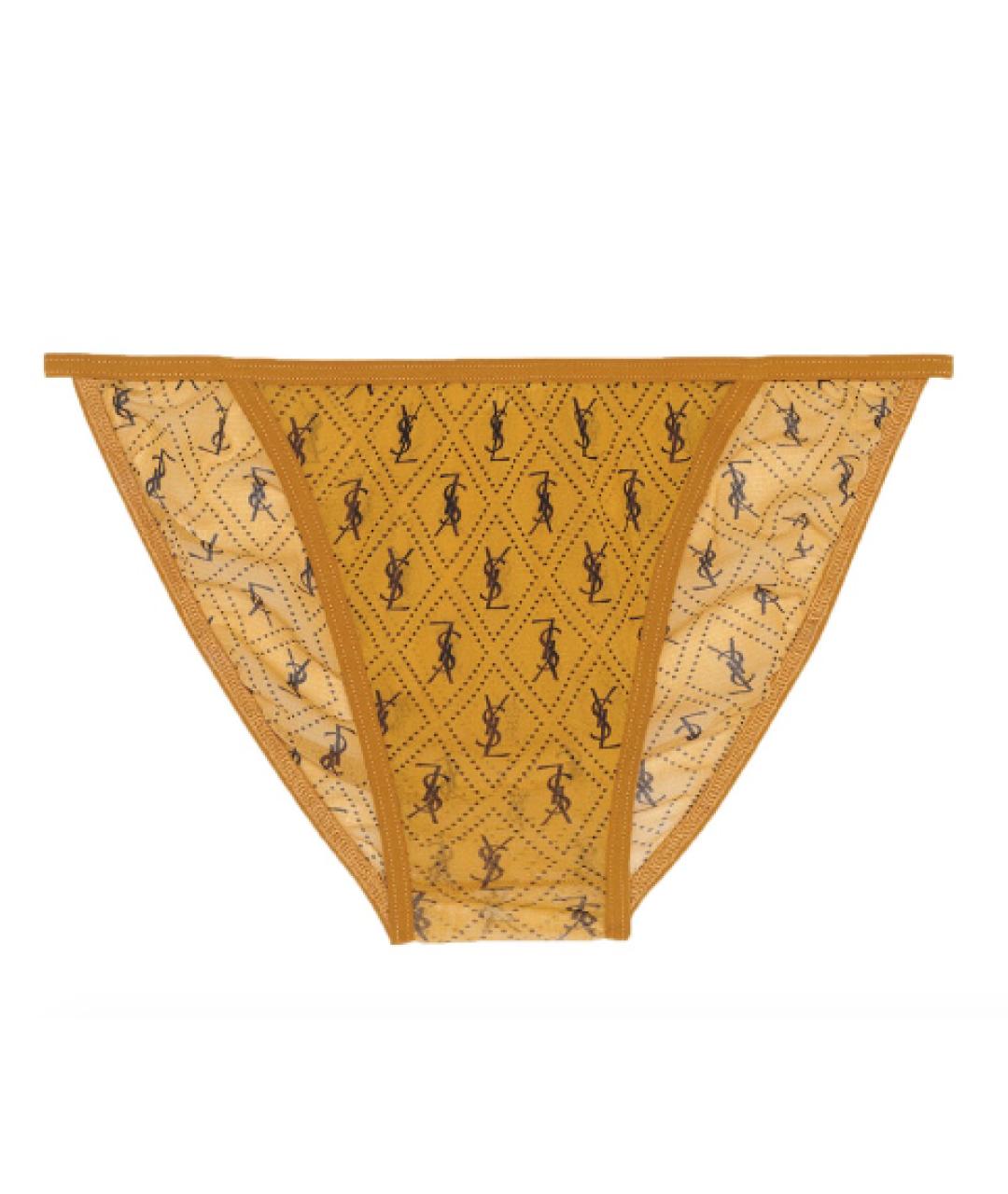 SAINT LAURENT Горчичные трусы, фото 1