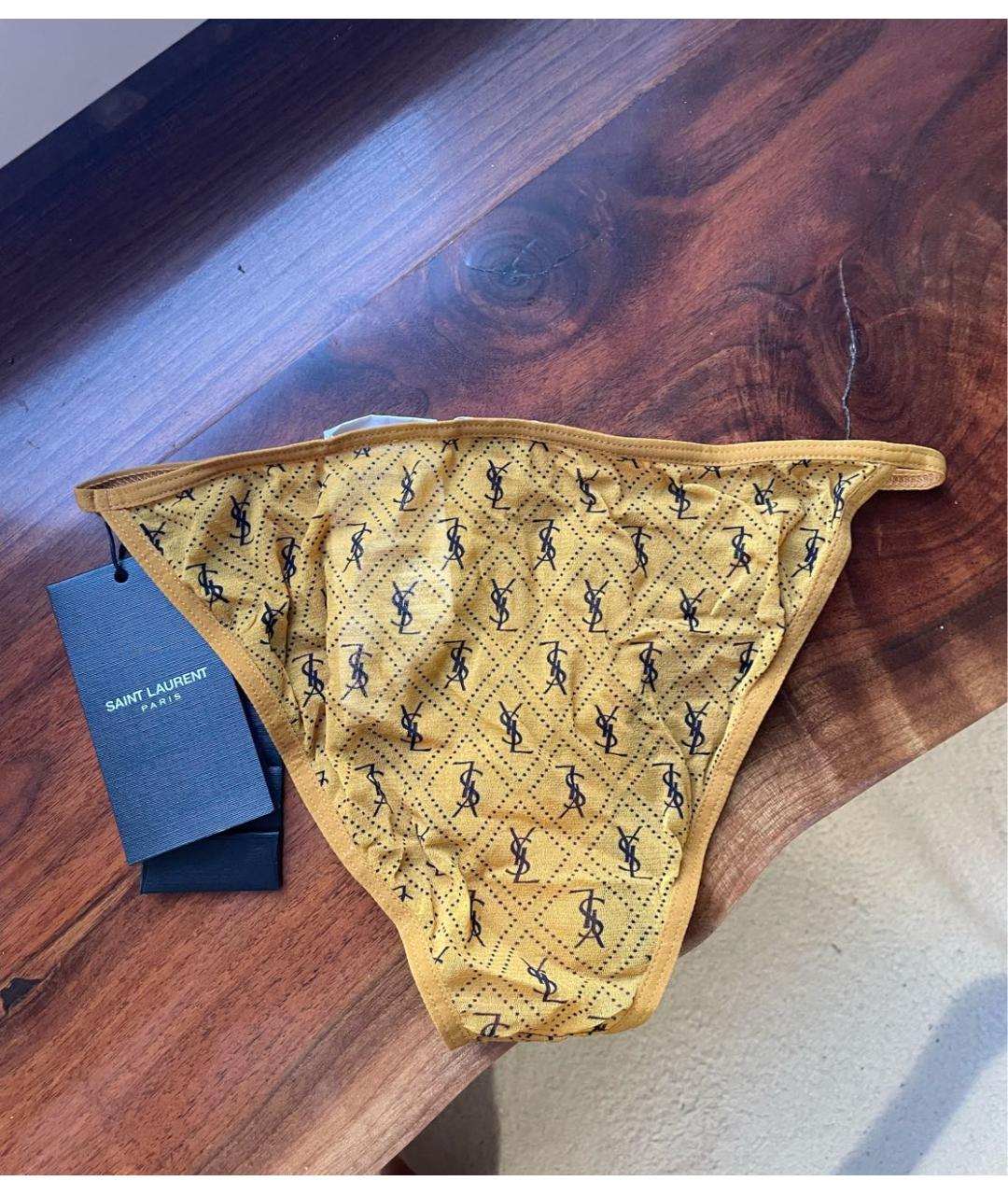 SAINT LAURENT Горчичные трусы, фото 4