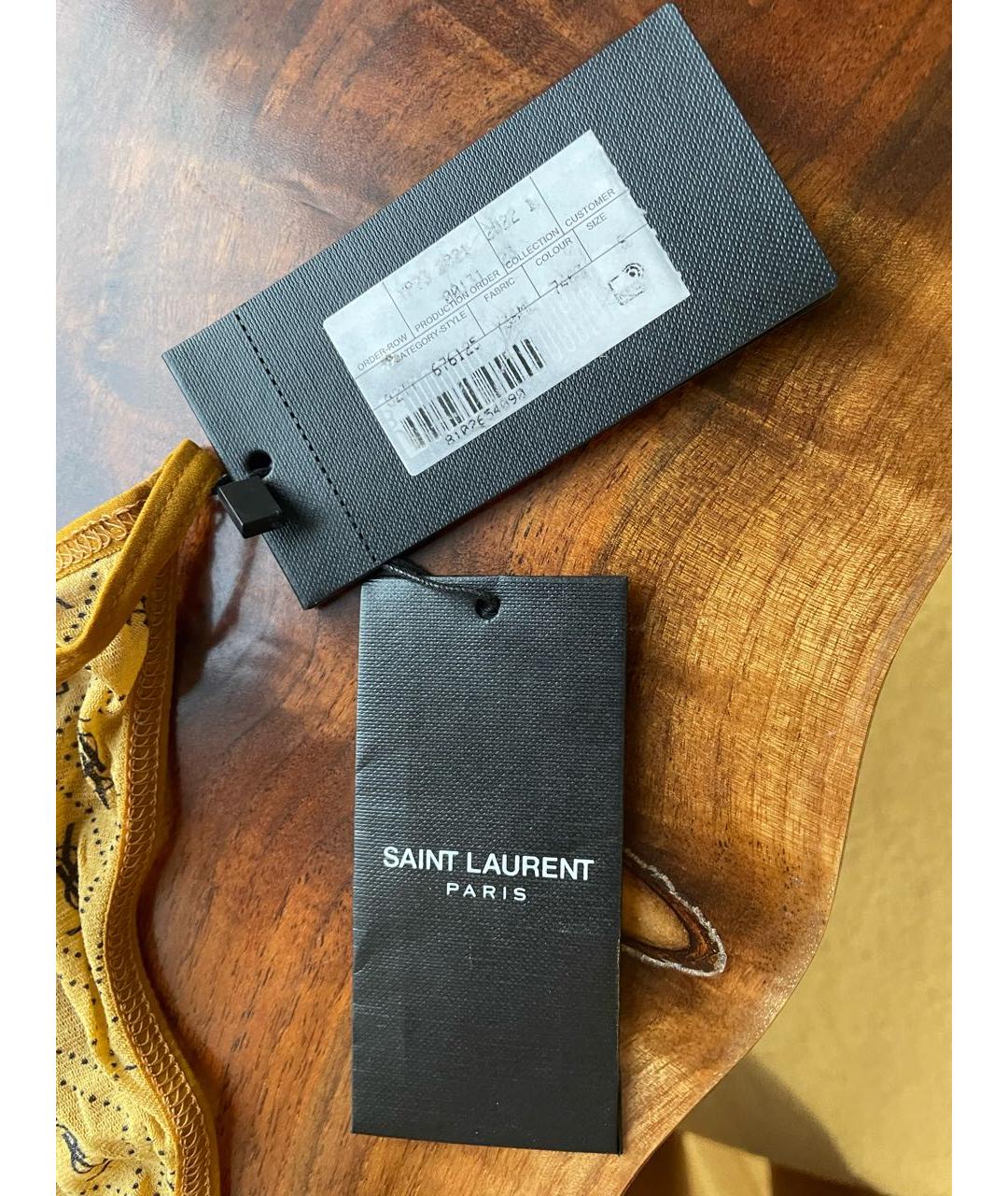 SAINT LAURENT Горчичные трусы, фото 7