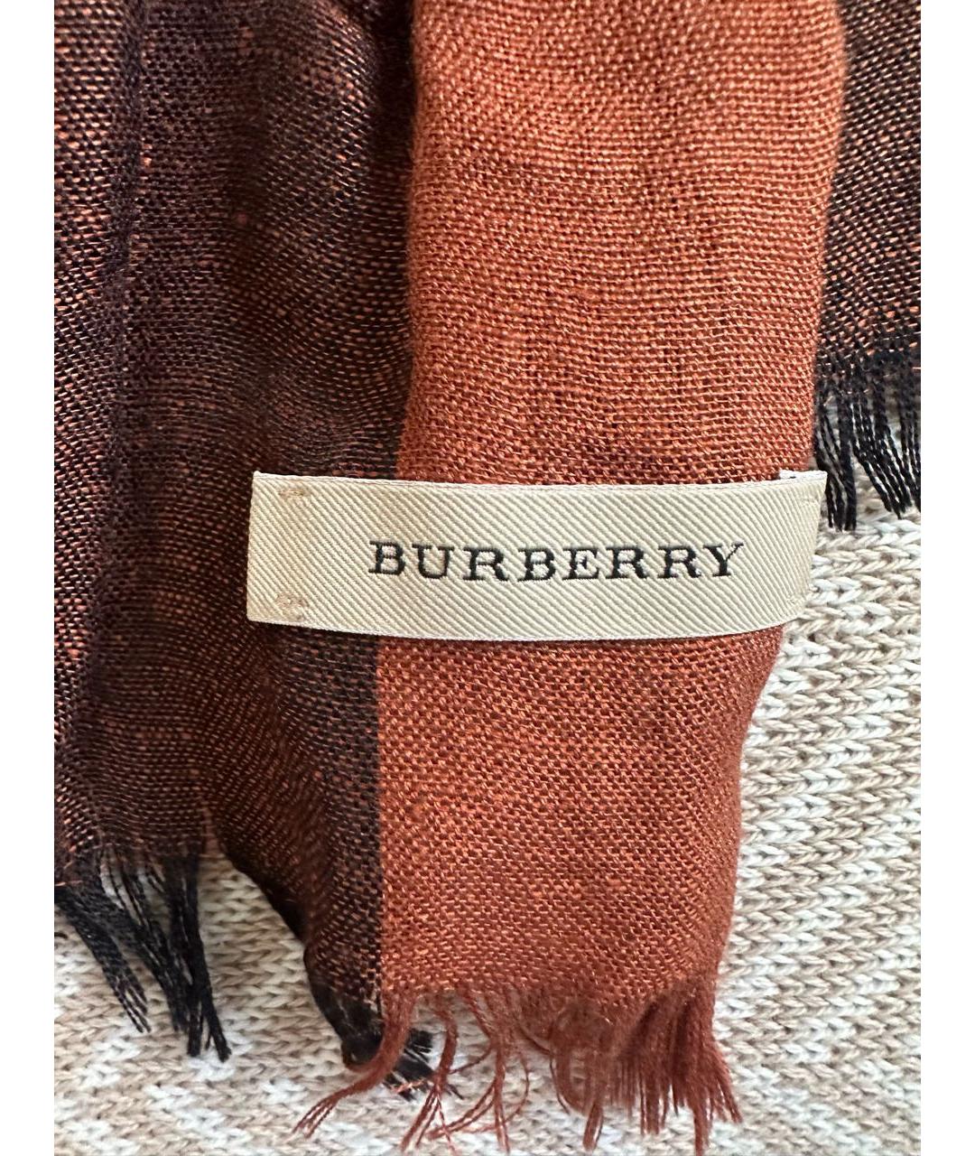 BURBERRY Льняной шарф, фото 4