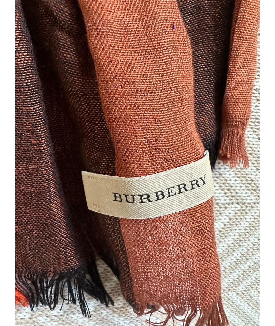 BURBERRY Льняной шарф, фото 8