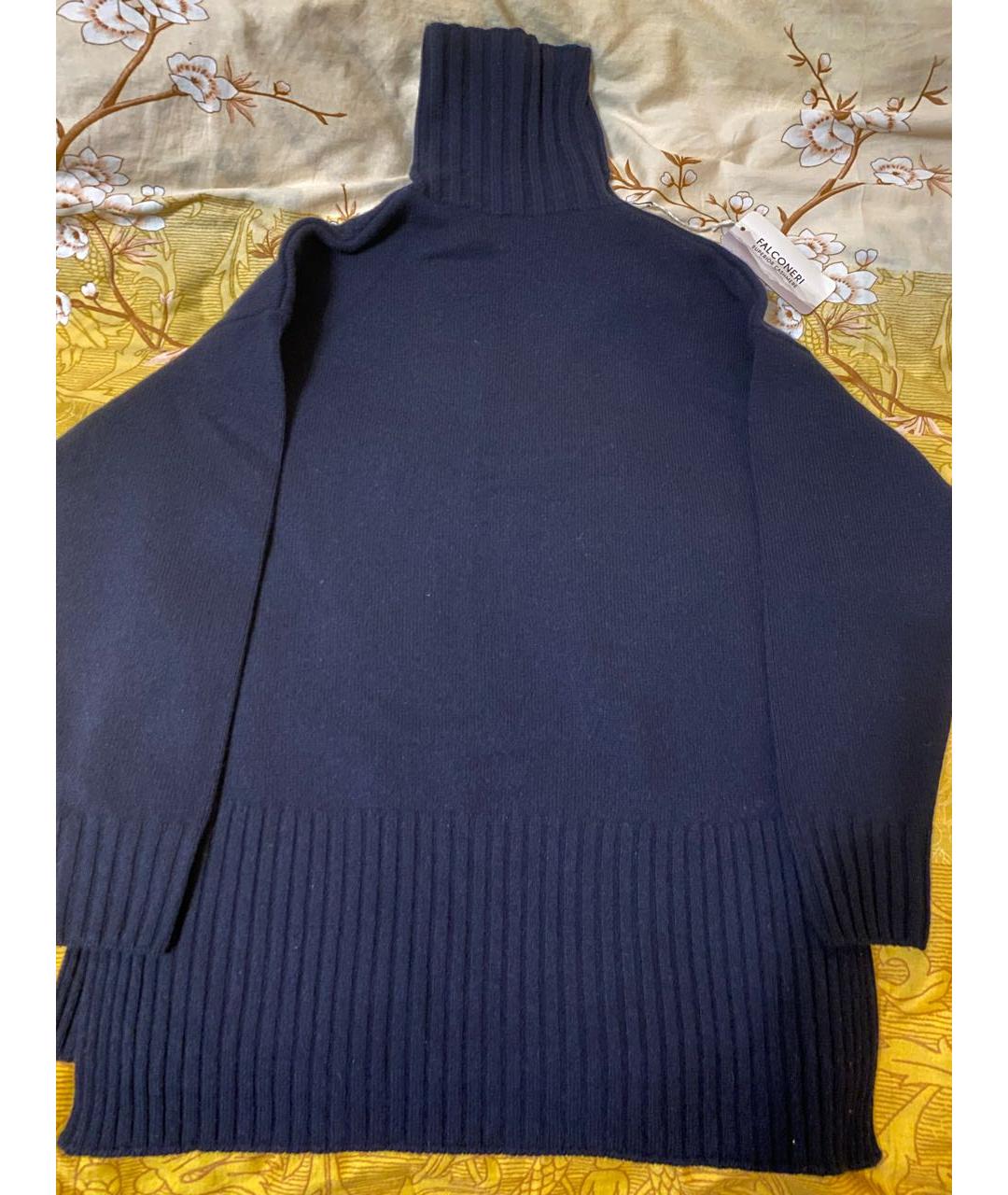 FALCONERI Темно-синий кашемировый джемпер / свитер, фото 3