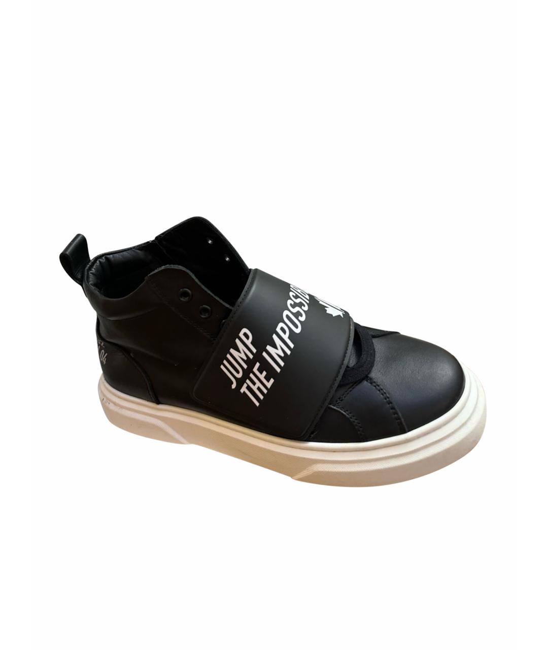 DSQUARED2 Черные кожаные ботинки, фото 1