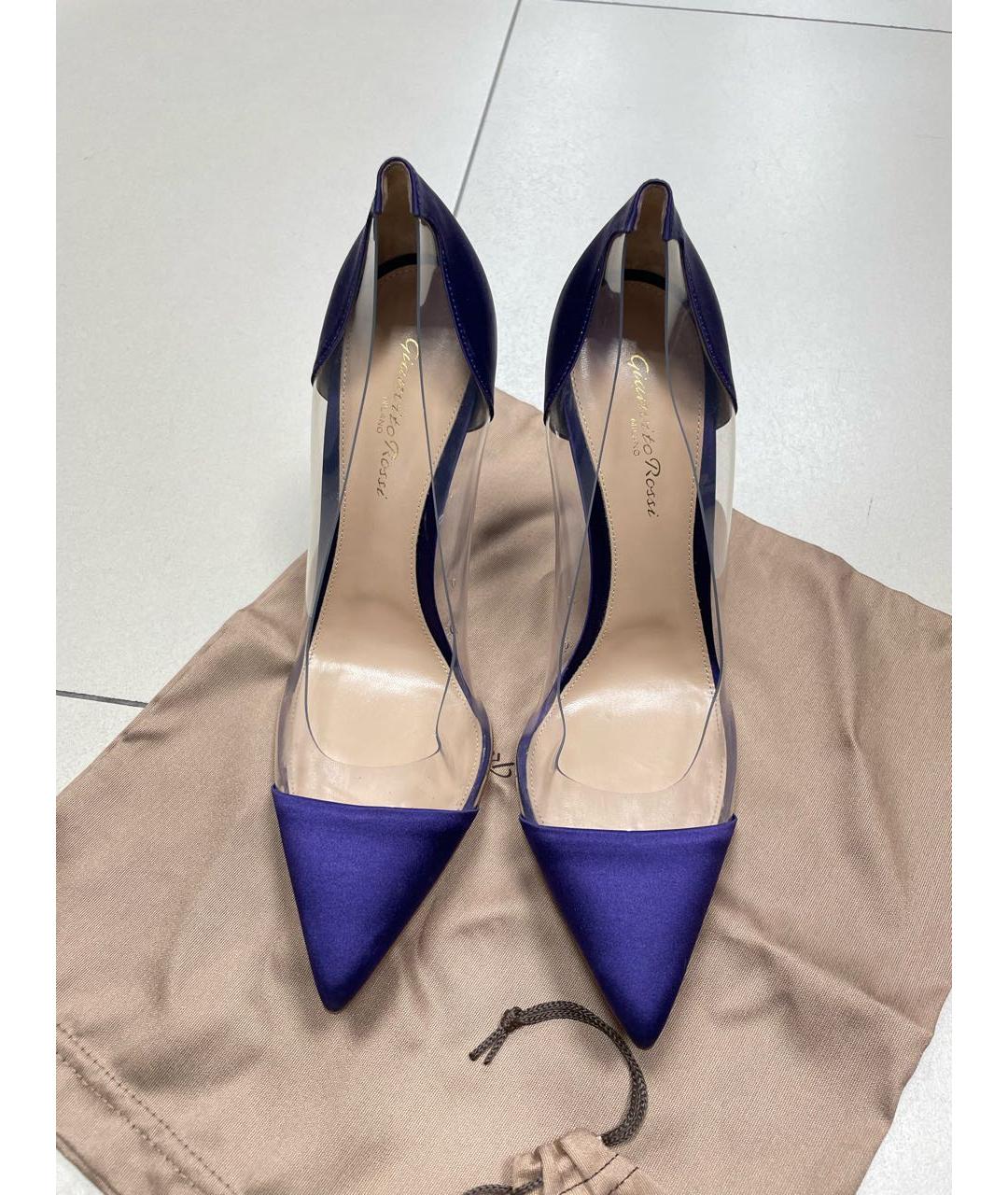 GIANVITO ROSSI Фиолетовые текстильные туфли, фото 3