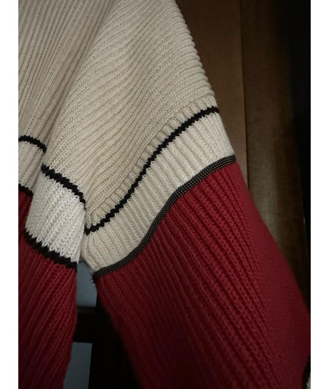 BRUNELLO CUCINELLI Бежевый хлопковый джемпер / свитер, фото 2