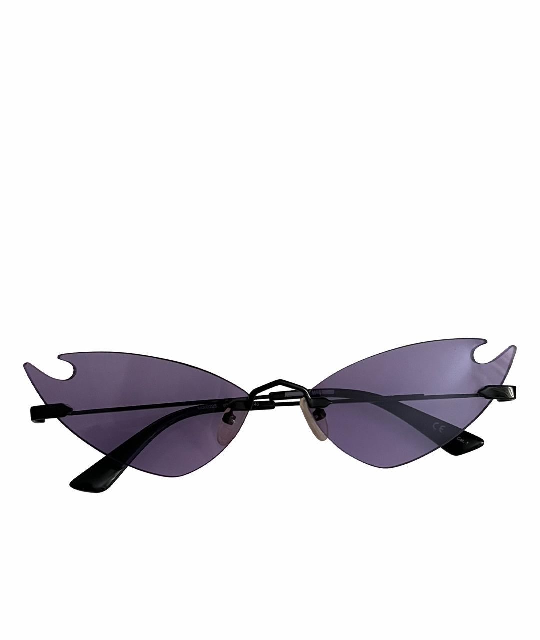 MCQ ALEXANDER MCQUEEN Фиолетовые пластиковые солнцезащитные очки, фото 1