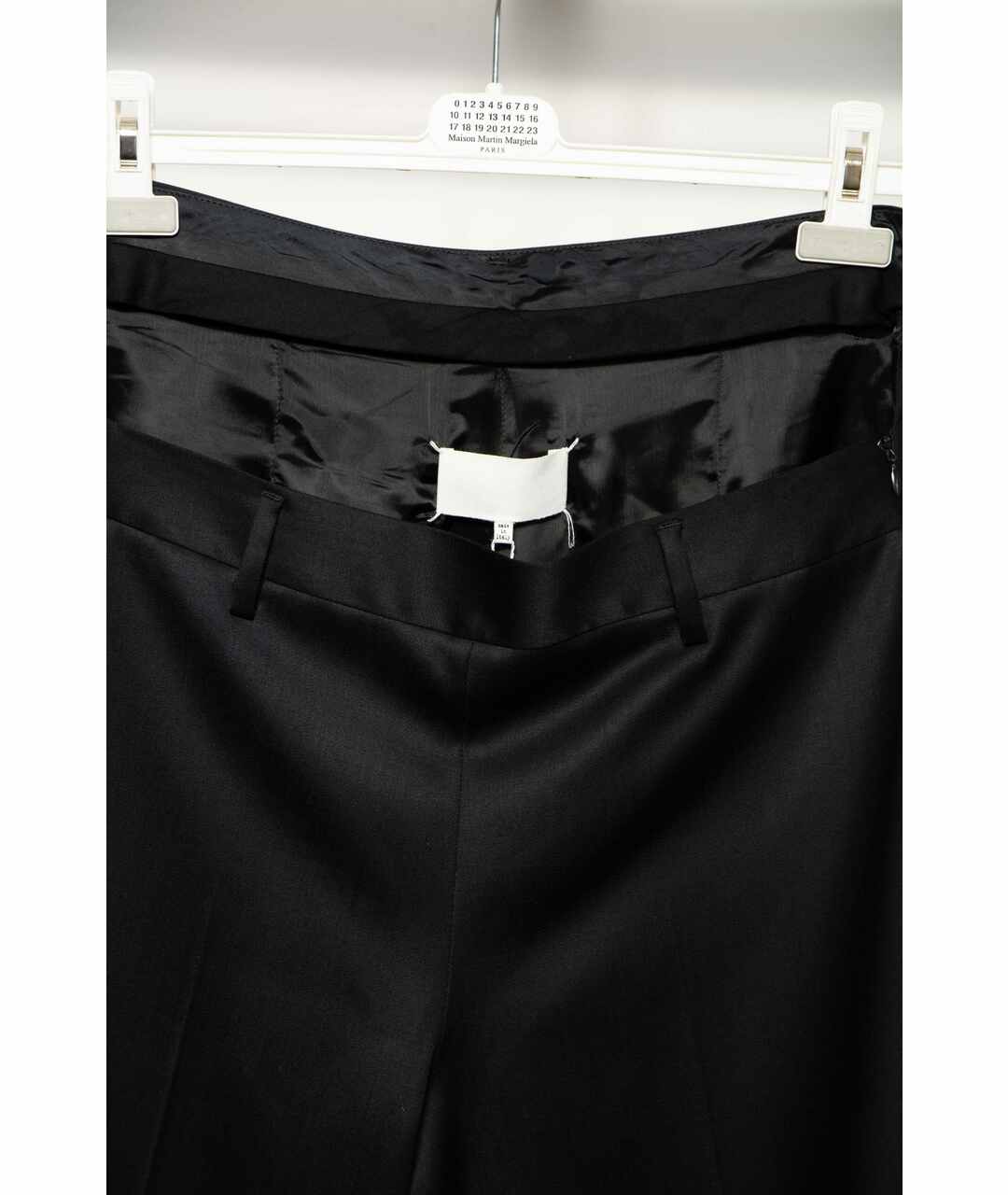 MAISON MARGIELA Черные шерстяные брюки широкие, фото 4