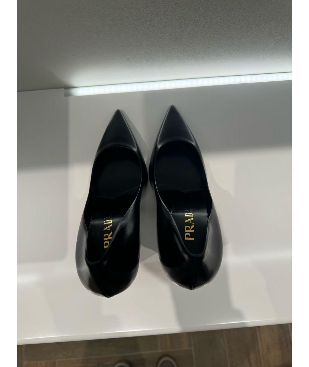 PRADA Черные кожаные туфли, фото 3