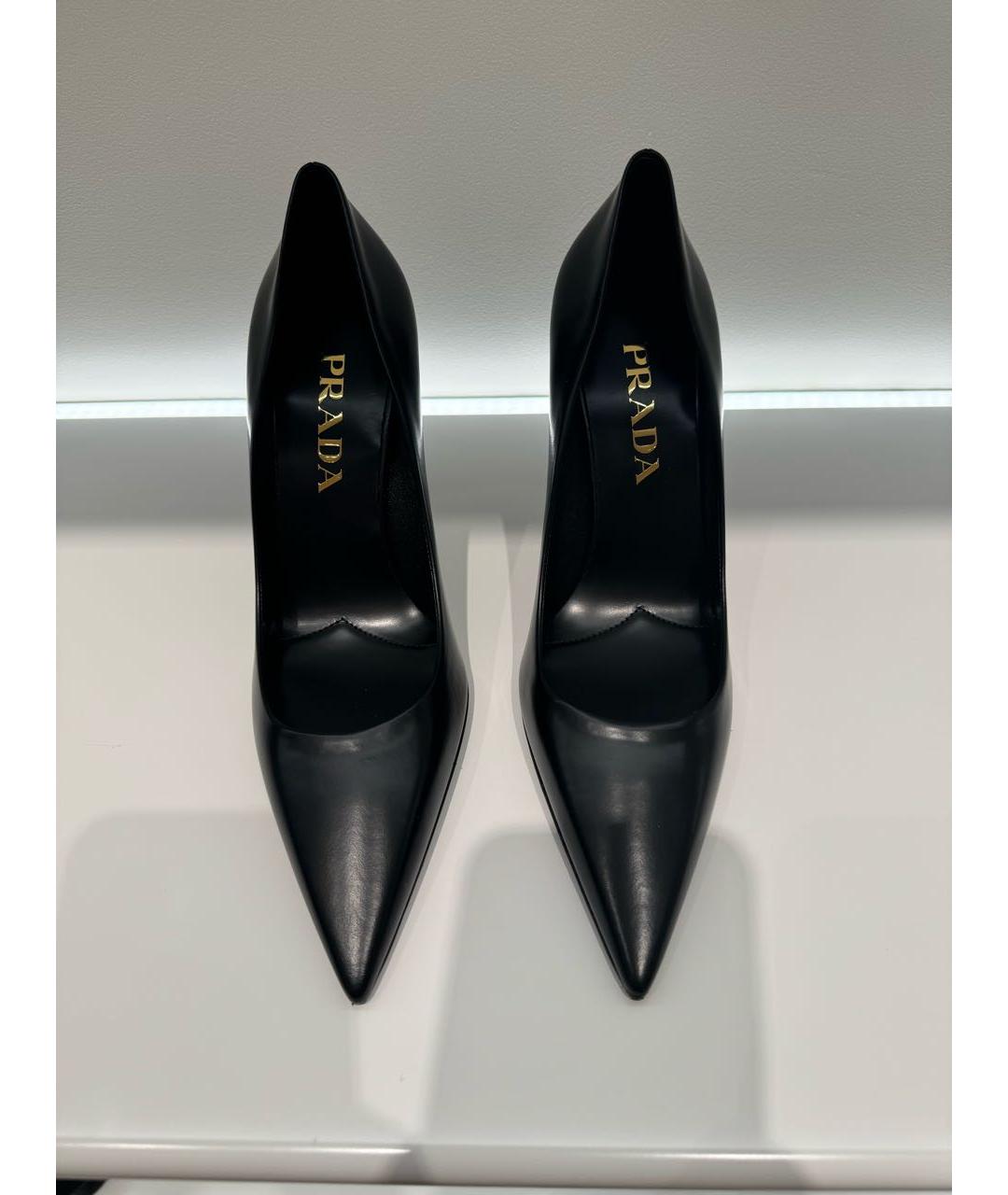 PRADA Черные кожаные туфли, фото 2