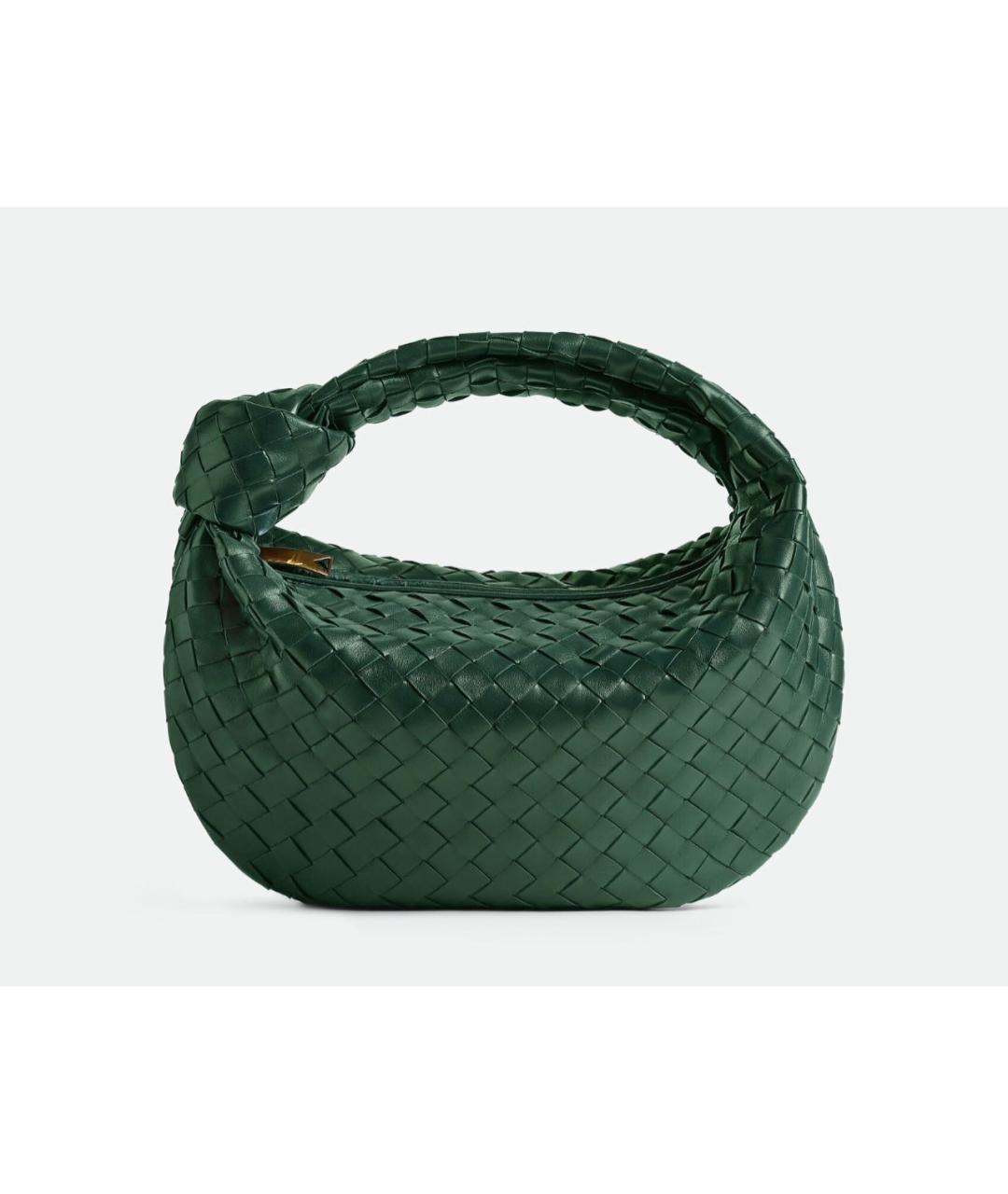 BOTTEGA VENETA Зеленая кожаная сумка с короткими ручками, фото 5