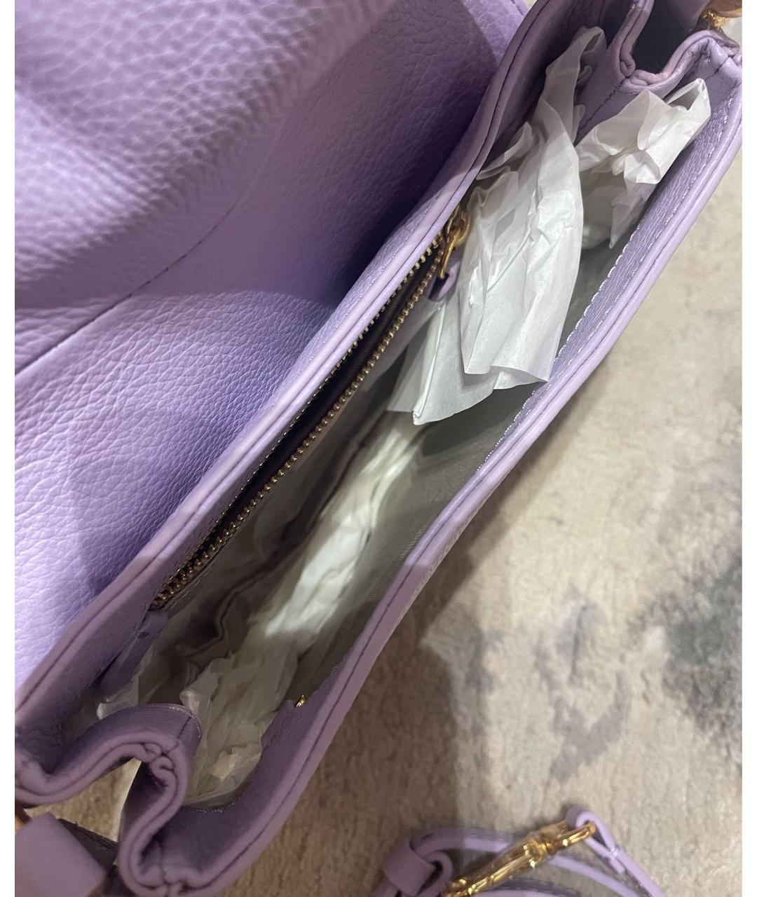 COCCINELLE Фиолетовая кожаная сумка через плечо, фото 5