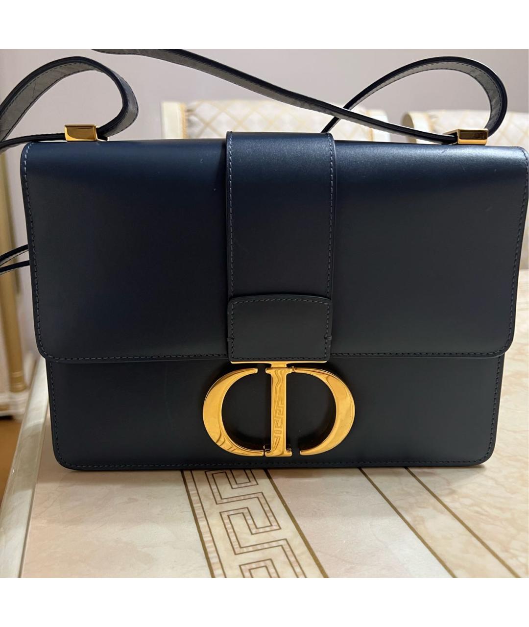 CHRISTIAN DIOR PRE-OWNED Синяя кожаная сумка через плечо, фото 4