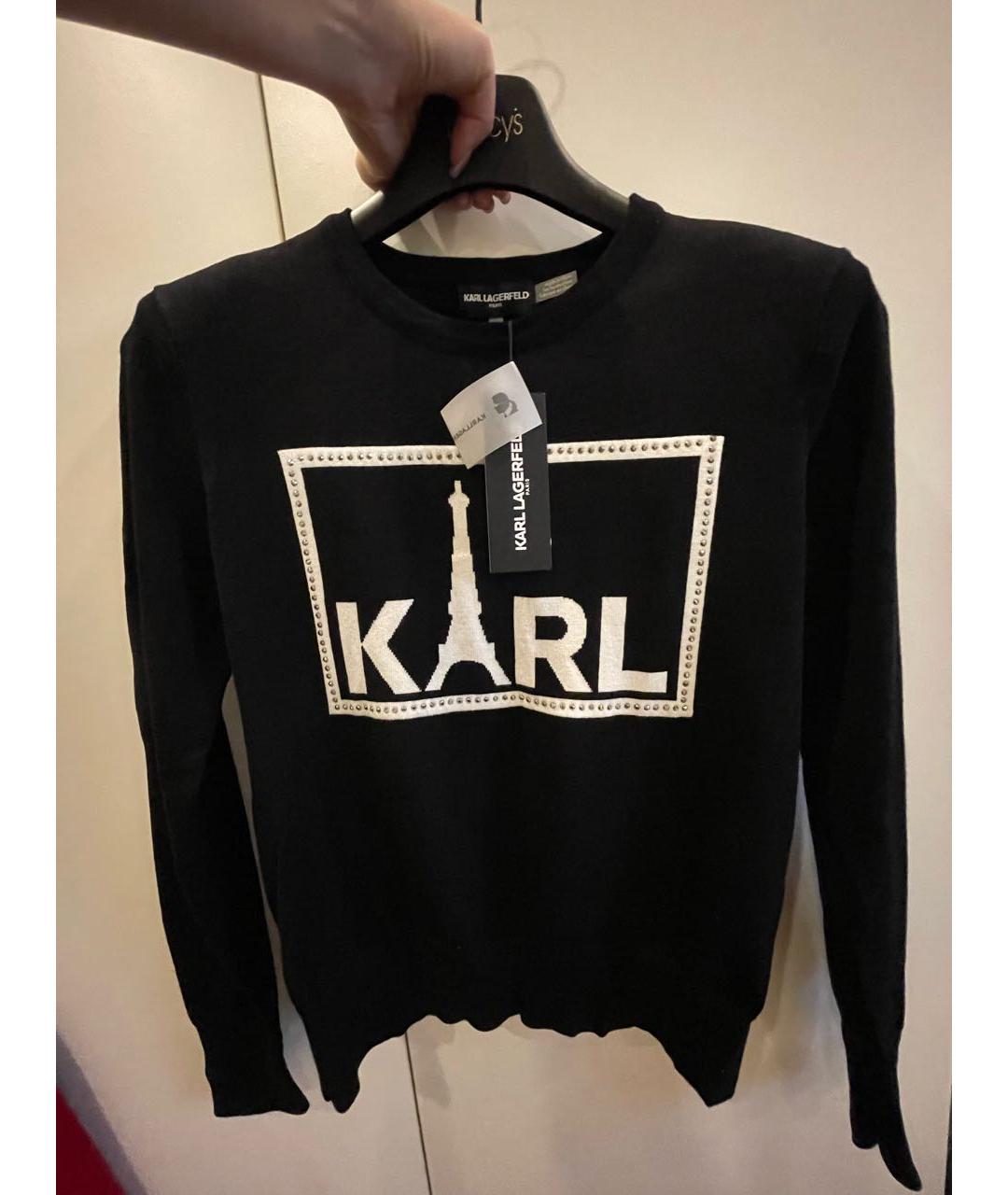 KARL LAGERFELD Черный джемпер / свитер, фото 3