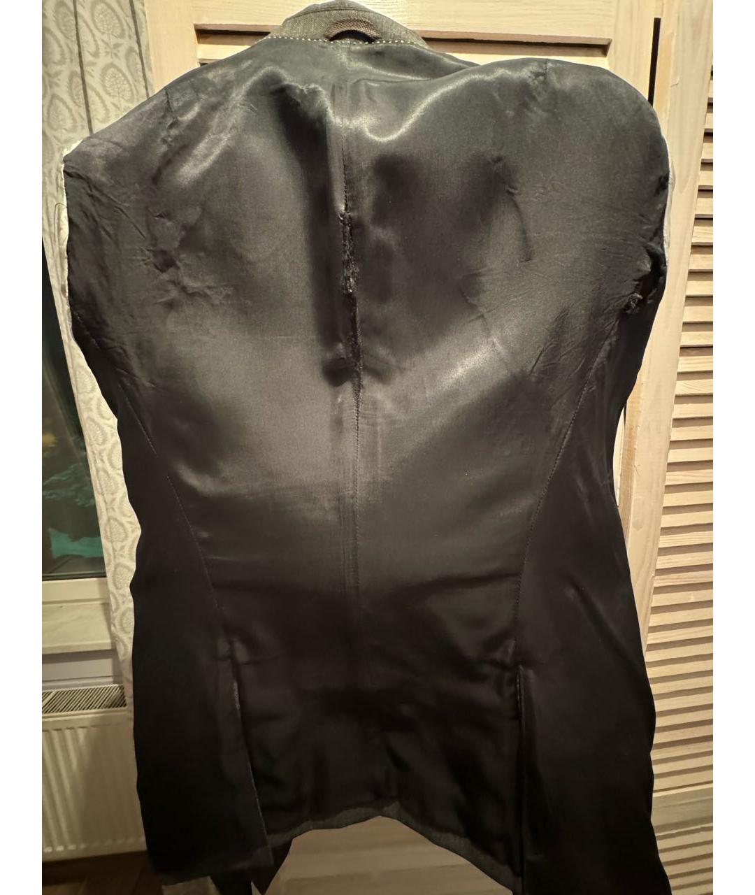 NEIL BARRETT Антрацитовый шерстяной пиджак, фото 3