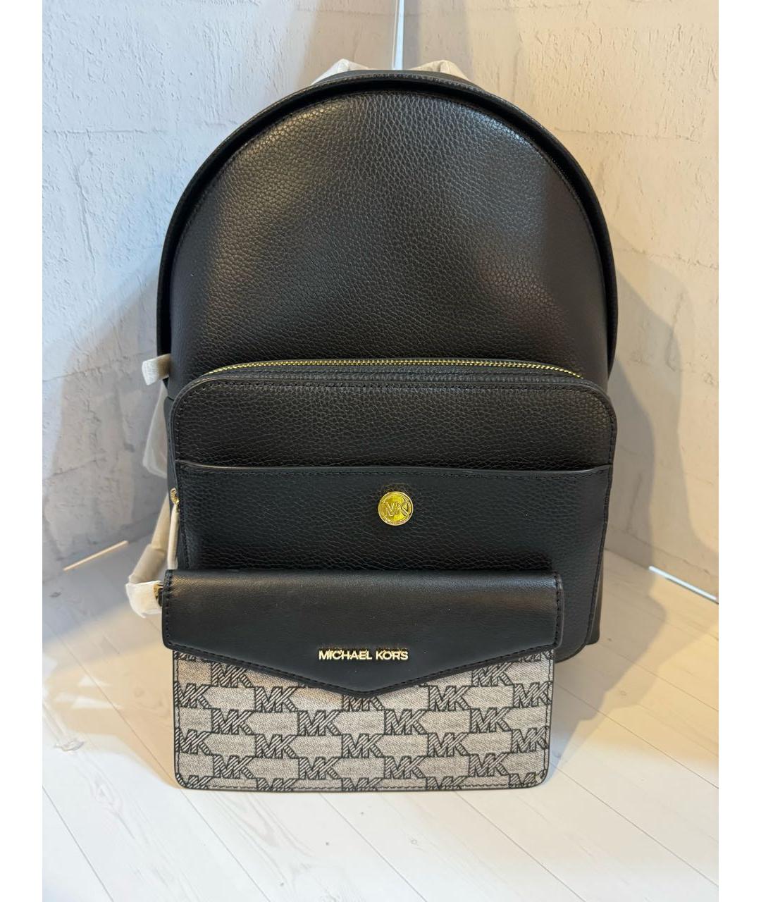 MICHAEL KORS Черный кожаный рюкзак, фото 3