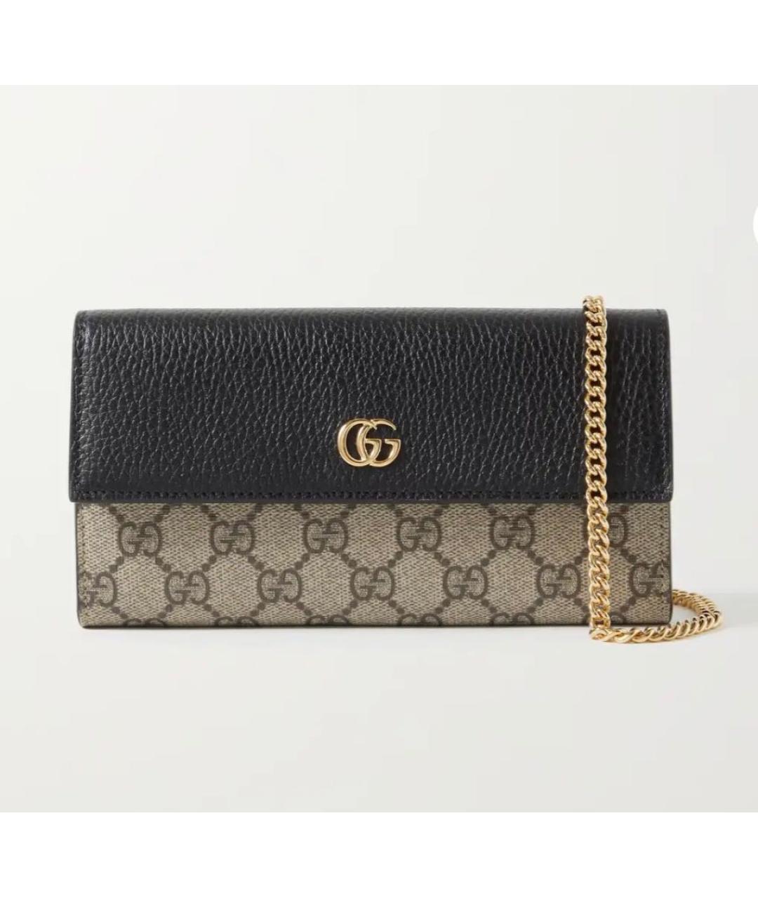 GUCCI Черный кожаный кошелек, фото 6