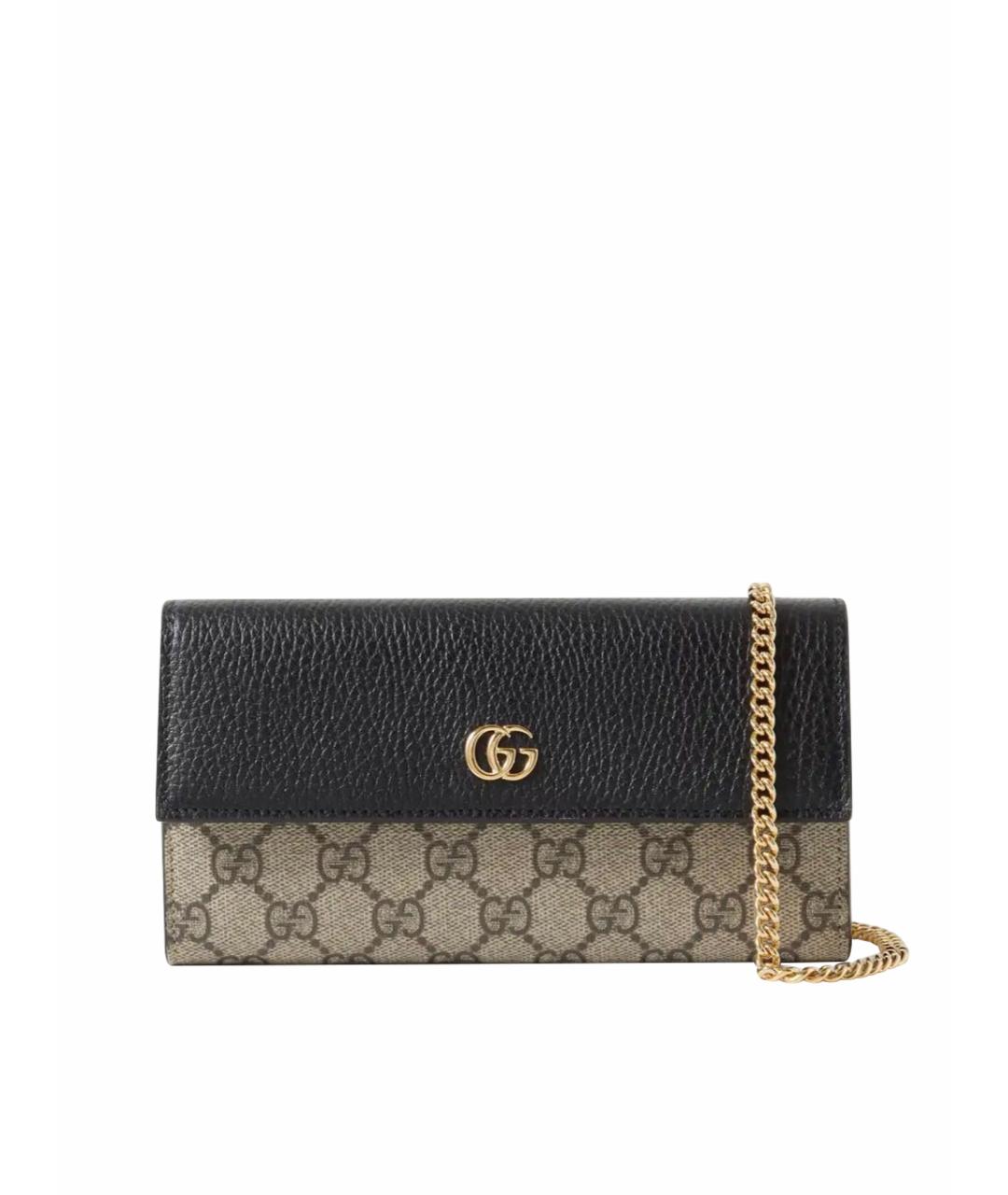 GUCCI Черный кожаный кошелек, фото 1