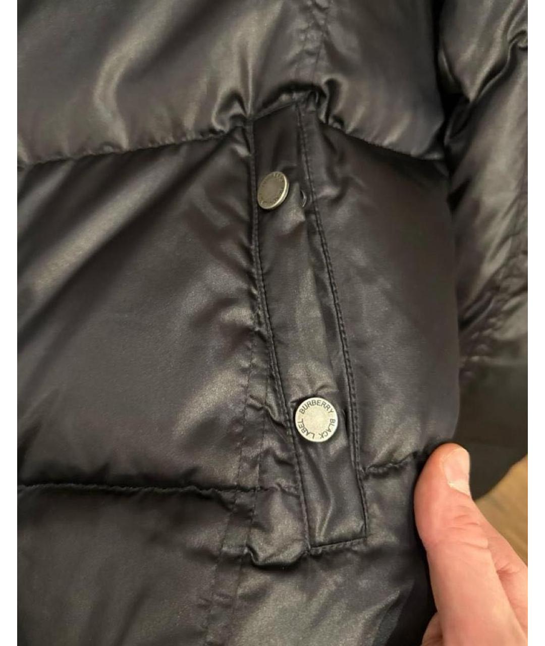 BURBERRY Черная полиамидовая куртка, фото 4