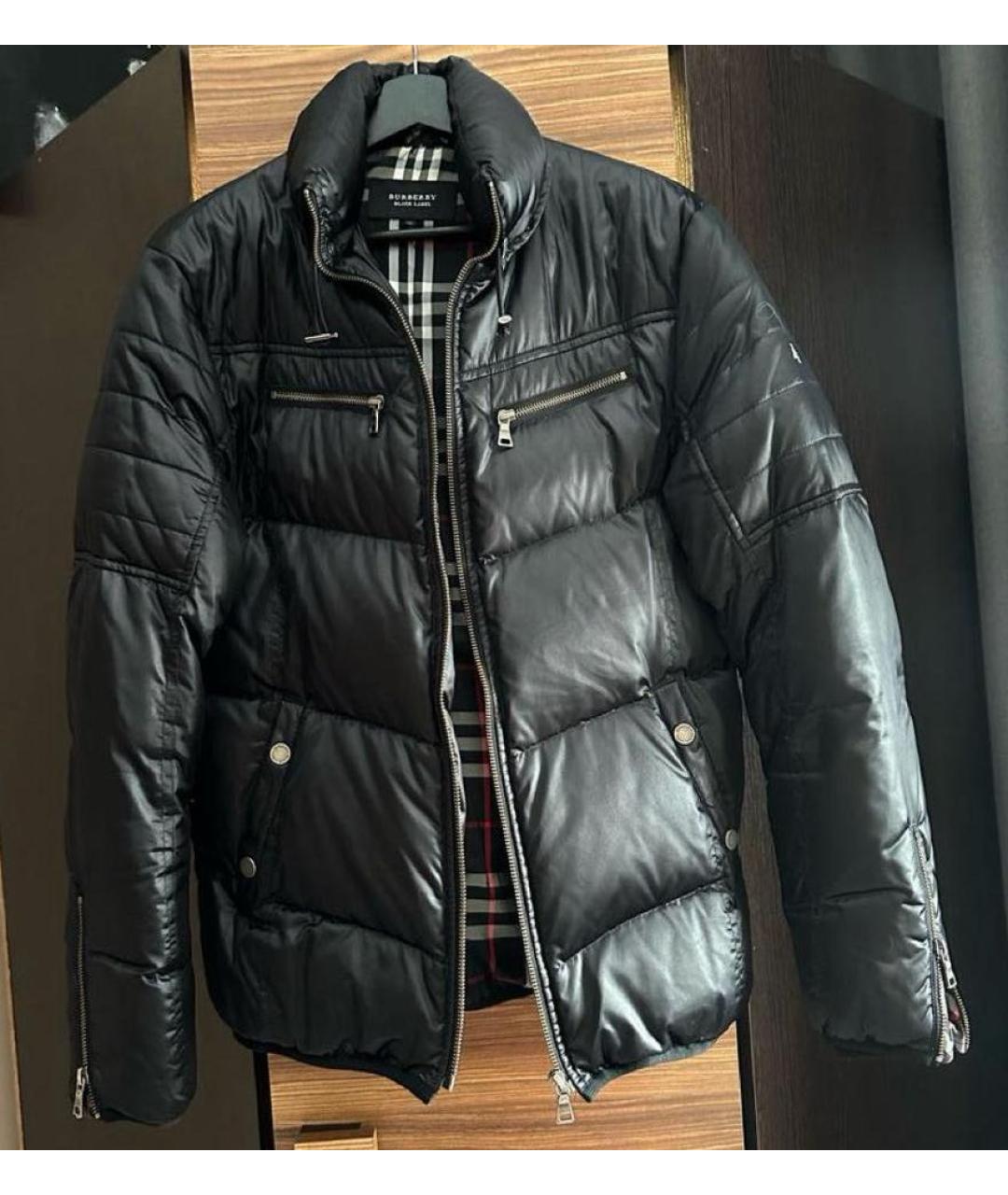 BURBERRY Черная полиамидовая куртка, фото 2