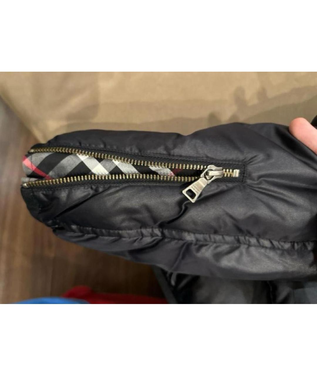 BURBERRY Черная полиамидовая куртка, фото 7