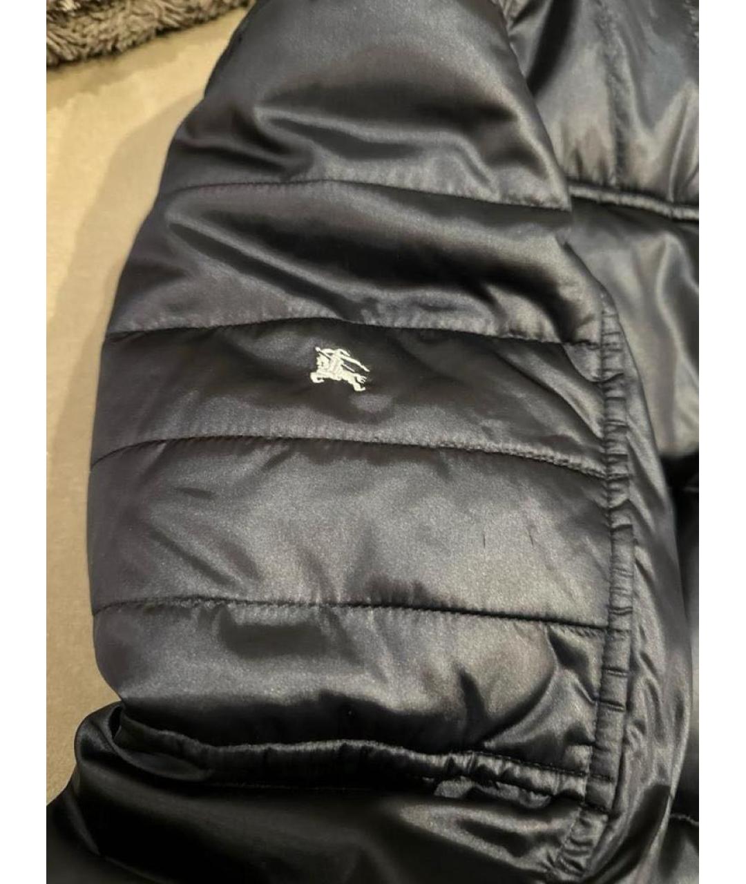 BURBERRY Черная полиамидовая куртка, фото 6