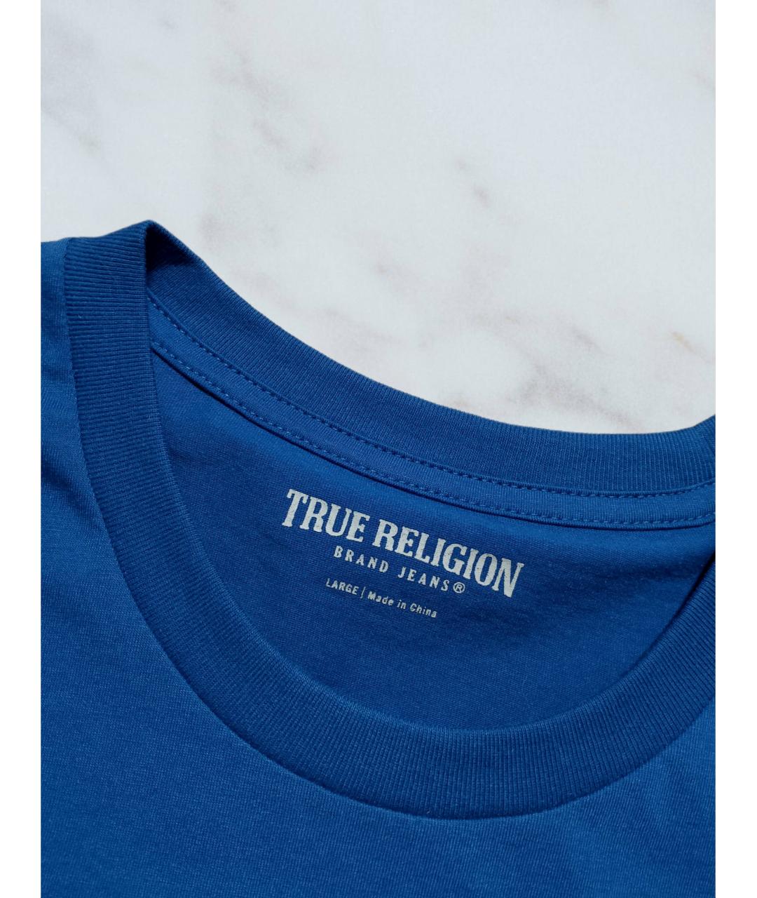 TRUE RELIGION Синяя футболка, фото 3